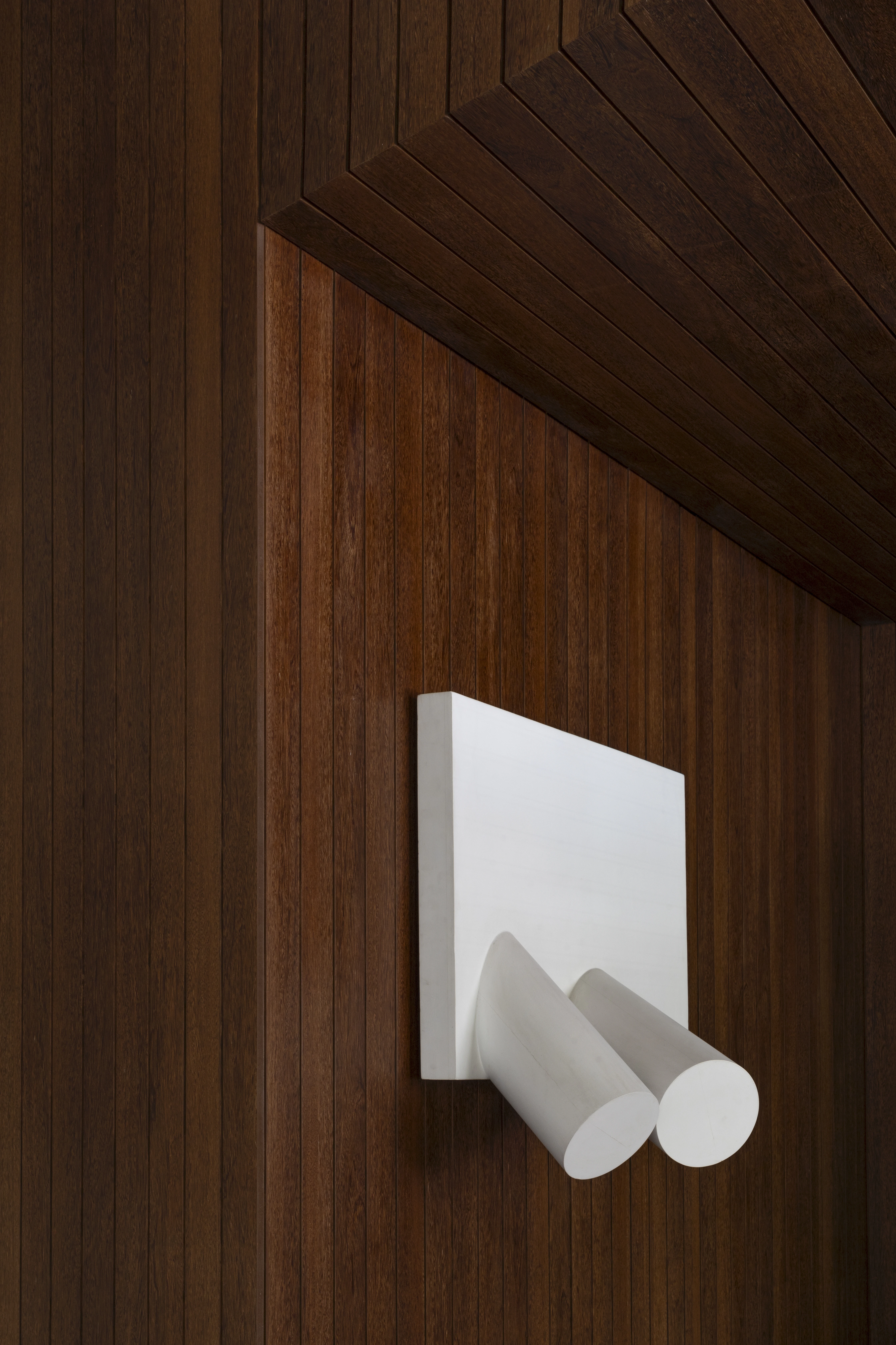 Wooden walls with artwork