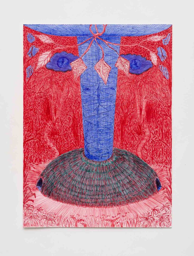 Jarbas Lopes, série Desenhos Cicloviatransamazonaérea, 2021, 32 x 23 cm @ Edouard Fraipont